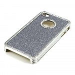 Wholesale iPhone 4 4S Glitter Diamond Chrome Case (Silver)
